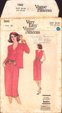 Vogue 7542 Sewing Pattern, Dress and Jacket, Size 12-14, PARTIALLY CUT, COMPLETE