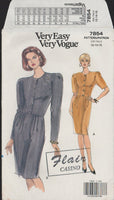 Vogue 7854 Sewing Pattern, Dress, Size 12, CUT, COMPLETE