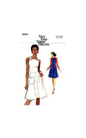 70s Sundress with A-line Skirt and Pockets, Bust 36" (92 cm), 34" (87 cm) or 32.5" (83 cm), Vogue 8849, Vintage Sewing Pattern Reproduction