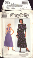 Simplicity 9193 Sewing Pattern, Dress, Size 10-12-14, Uncut, Factory Folded