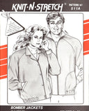 Knit n Stretch 511A Unisex Bomber Jackets in Two Styles, Uncut, Factory Folded, Master Sewing Pattern Multi Plus Size 8-26