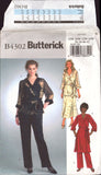 Butterick 4302 Wrap Top or Below Mid Knee Tunic, Skirt and Pants, Uncut, Factory Folded, Sewing Pattern Plus Size 18-24