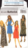 Butterick 5489 Sleeveless Dress in Two Lengths with V or Scoop Neckline, Uncut, Factory Folded, Sewing Pattern Multi Plus Size 14-22