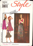 Style 1654 Top, Skirts and Pants, Sewing Pattern, Size 8-10, CUT, COMPLETE