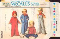 McCall's 5709 Sewing Pattern Toddler's Jacket and Overalls, Size 1 OR Size 2, CUT, COMPLETE