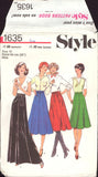 Style 1635 Sewing Pattern 4-Length Skirts Size 10, CUT, COMPLETE