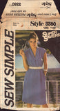 Style 3380 Sewing Pattern, Dress, Size 10 or Size 14, Cut, Complete