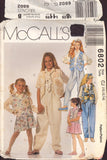 McCall's 6802 Sewing Pattern Children's Vest Shirt Skirt Pants Tie, Size 4-5-6 OR 10-12-14 Uncut Factory Folded