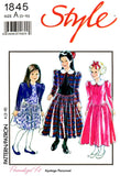 Style 1845 Child's Party or Formal Dresses and Bolero, Uncut, Factory Folded Sewing Pattern Multi Size 3-10