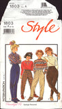 Style 1803 Unisex Child's Classic Trousers, Jodhpurs or Stirrup / Ski Pants, Uncut, Factory Folded Sewing Pattern Multi Size 8-12