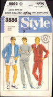 Style 3586 Men's Activewear: Jacket, Pullover Top, Pants and Shorts, Uncut, Factory Folded Sewing Pattern Size 42-44