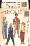 McCall's 4500 Girls' V-Neck Vest and Baggy Pants with Optional Suspenders, Uncut, Factory Folded Sewing Pattern Size 12-14