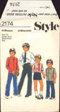 Style 2174 Boys' Shirt, Tie, Trousers and Shorts, Uncut, Factory Folded Sewing Pattern Size 12