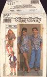 Simplicity 9237 Cherokee Unisex Children's Shirt, Pants and Shorts in Two Lengths, Uncut, Factory Folded Sewing Pattern Size 7-12