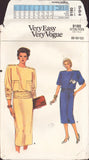 Vogue 9180 Sewing Pattern, Dress and Belt, 8-10, CUT, COMPLETE