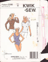 Kwik Sew 2286 Close Fitting T-Shirt, Tank Top and Panties, Uncut, Factory Folded Sewing Pattern Multi Size XS-XL