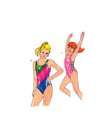 Kwik Sew 1871 Girls' Swimwear: One Piece Swimsuit with Contrast Bands, Uncut, Factory Folded Sewing Pattern Multi Size 8-14