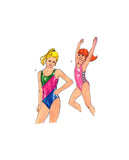 Kwik Sew 1871 Girls' Swimwear: One Piece Swimsuit with Contrast Bands, Uncut, Factory Folded Sewing Pattern Multi Size 8-14