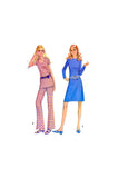 McCall's 2591 Topstitch Trimmed Dress or Top and Pants for Knits Only, Partially Cut, Complete, Sewing Pattern Size 12 Bust 34