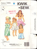 Kwik Sew 1655 Girls' Slips in Four Styles, Uncut, Factory Folded Sewing Pattern Multi Size 8-14