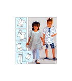 Burda 4571 Child's Hooded Top, Dress, Pants and Shorts, Uncut, Factory Folded Sewing Pattern Multi Size 6-12