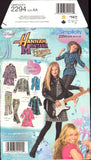 Simplicity 2294 Hannah Montana Pants, Dress or Tunic, Jacket and Vest, Uncut, Factory Folded Sewing Pattern Size 8-16