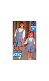 See and Sew 5993 Girls' Dropped Waist Jumper and Top, Uncut, Factory Folded Sewing Pattern Multi Size 7-14