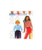 Burda 8210 Girls' Blouse/Shirt with Collar Variations, Uncut, Factory Folded Sewing Pattern Multi Size 2-15