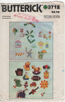 Butterick 3712 Transfer Applique and Embroidery Package Iron-On Transfer Motifs, Uncut, Factory Folded Sewing Pattern