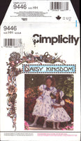 Simplicity 9446 Daisy Kingdom Child's Dress, Hat, Purse and Hairbow, Uncut, Factory Folded Sewing Pattern Multi Size 3-6