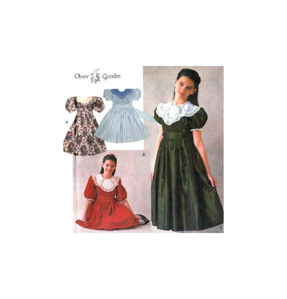 Simplicity 8145 Oliver Goodin Dress in Two Lengths with Heirloom Lace Detailing, Uncut, Factory Folded Sewing Pattern Size 7-10