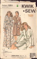 Kwik Sew 1201 Wrap Robe in Two Lengths with Tie Belt, Uncut, Factory Folded Sewing Pattern Multi Size XS-L