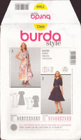 Burda 7560 Sewing Pattern, Dress, Size 10-28, Uncut, Factory Folded