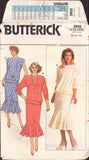 Butterick 3955 Sewing Pattern Top and Skirt, Size 8-10-12, CUT, COMPLETE