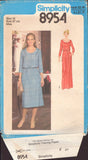 Simplicity 8954 Dress in Two Lengths, Sewing Pattern, Size 12, CUT, COMPLETE