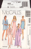 McCall's 2528 Sleepwear: Bed Jacket, Robe and Gown in Two Lengths, Uncut, Factory Folded Sewing Pattern Multi Size 4-14