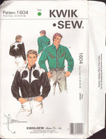 Kwik Sew 1604 Men's Western Shirts, Uncut, Factory Folded Sewing Pattern Multi Size 42-48 (