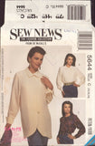 McCall's 5644 Sewing Pattern, Blouses, Size 10-12-14, Neatly Cut, Complete