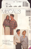 McCall's 5781 Sewing Pattern, Men's or Women's Shirt, Size 32.5-34 or Size 44-46, Uncut, Factory Folded