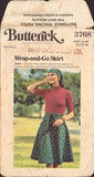 Butterick 3768 Sewing Pattern, Warp-and-Go Skirt, Size Small, Cut, Incomplete