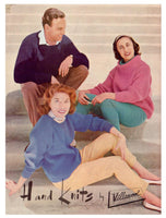 Villawool Hand Knits Knitting Book - 60s Knitting Patterns for Men and Women Instant Download PDF 28 pages