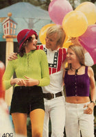 Patons 966 The Scene In Skinny Ribs - Knitted 70s Cardigans, Vest and Jumper Instant Download PDF 12 pages