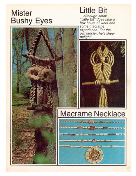 Macrame for Beginners - 12 vintage 70s macrame patterns for beginners –  Patterns Central