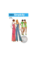 70s V-Neckline, Crossover Back Jumpsuit in Two Lengths, Bust 34" (87 cm) or 36-38" (92-97 cm) Simplicity 6904, Sewing Pattern Reproduction