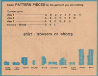 Style 1617 Sewing Pattern, Toddlers' Shirt, Trousers or Shorts, Size 4, Cut, INCOMPLETE