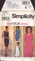 Simplicity 7194 Sewing Pattern, Dress, Size 10-12-14, Uncut, Factory Folded