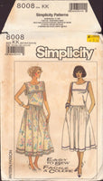 Simplicity 8008 Sewing Pattern, Dress in Two Lengths, Size 8-10-12-14, Cut, Complete