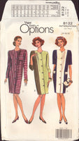 Vogue 8122 Sewing Pattern, Dress, Size 14-16-18, Uncut, Factory Folded