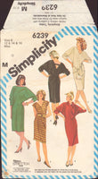 Simplicity 6239 Sewing Pattern, Pullover Dresses, Size 12-14, Cut, INCOMPLETE