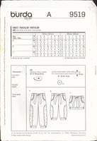 Burda 9519 Sewing Pattern, Children's Pants, Size 4-10, Uncut, Factory Folded